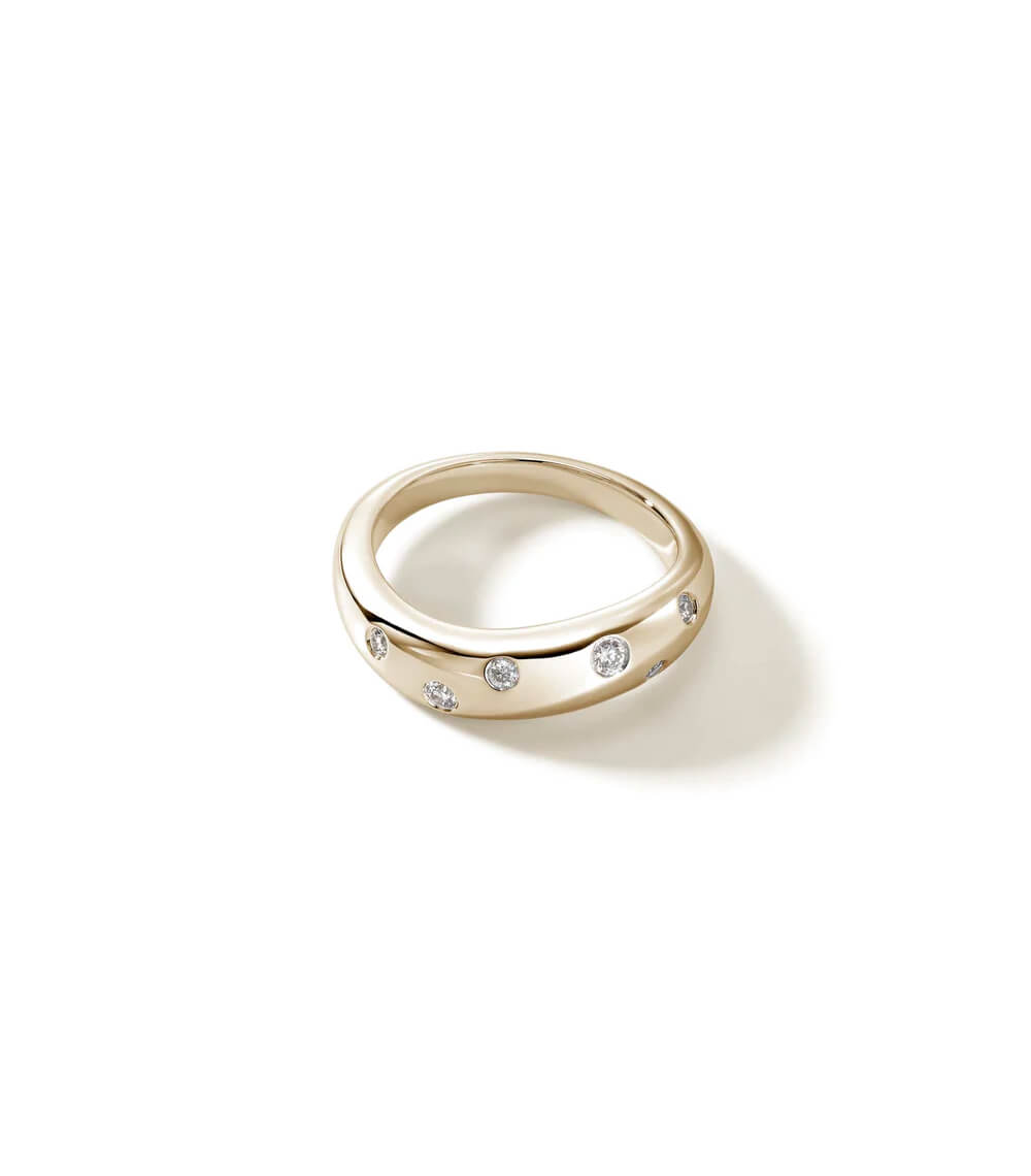 Surf Ring, Gold, Diamonds